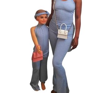 Girls Two Piece Headband and Jumpsuit Set